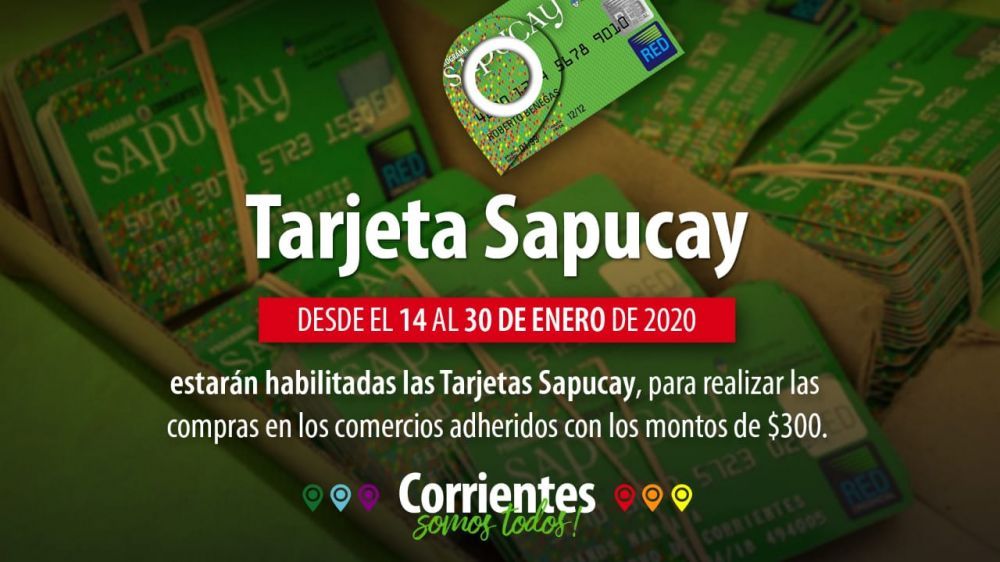 Desde hoy se encuentran habilitadas las Tarjetas Sapucay