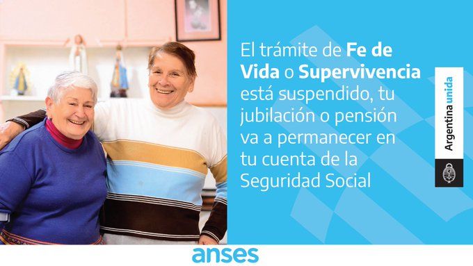 Se prorrogará automáticamente la supervivencia durante mayo y junio