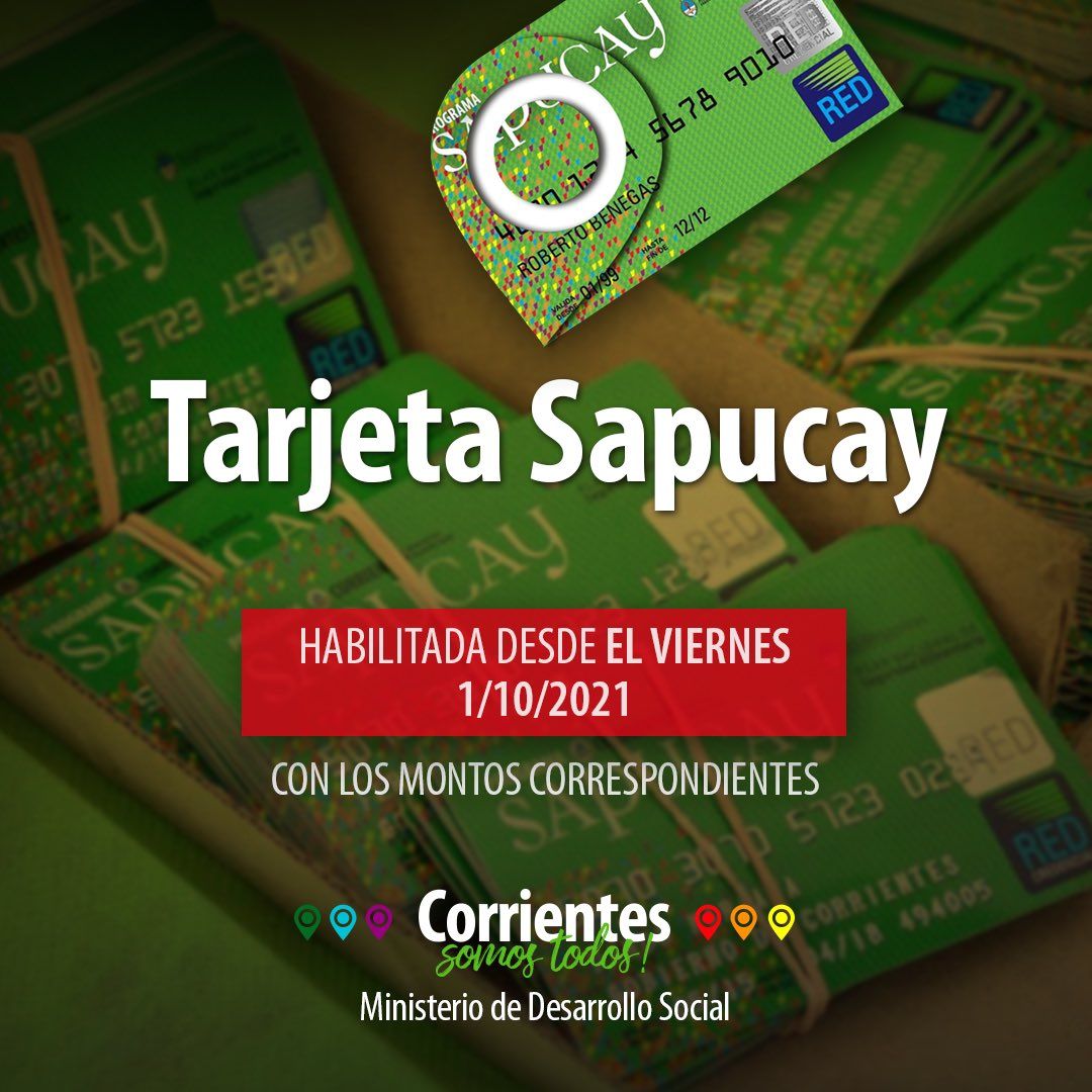 Desde este viernes 1 se habilitan las Tarjetas Sapucay