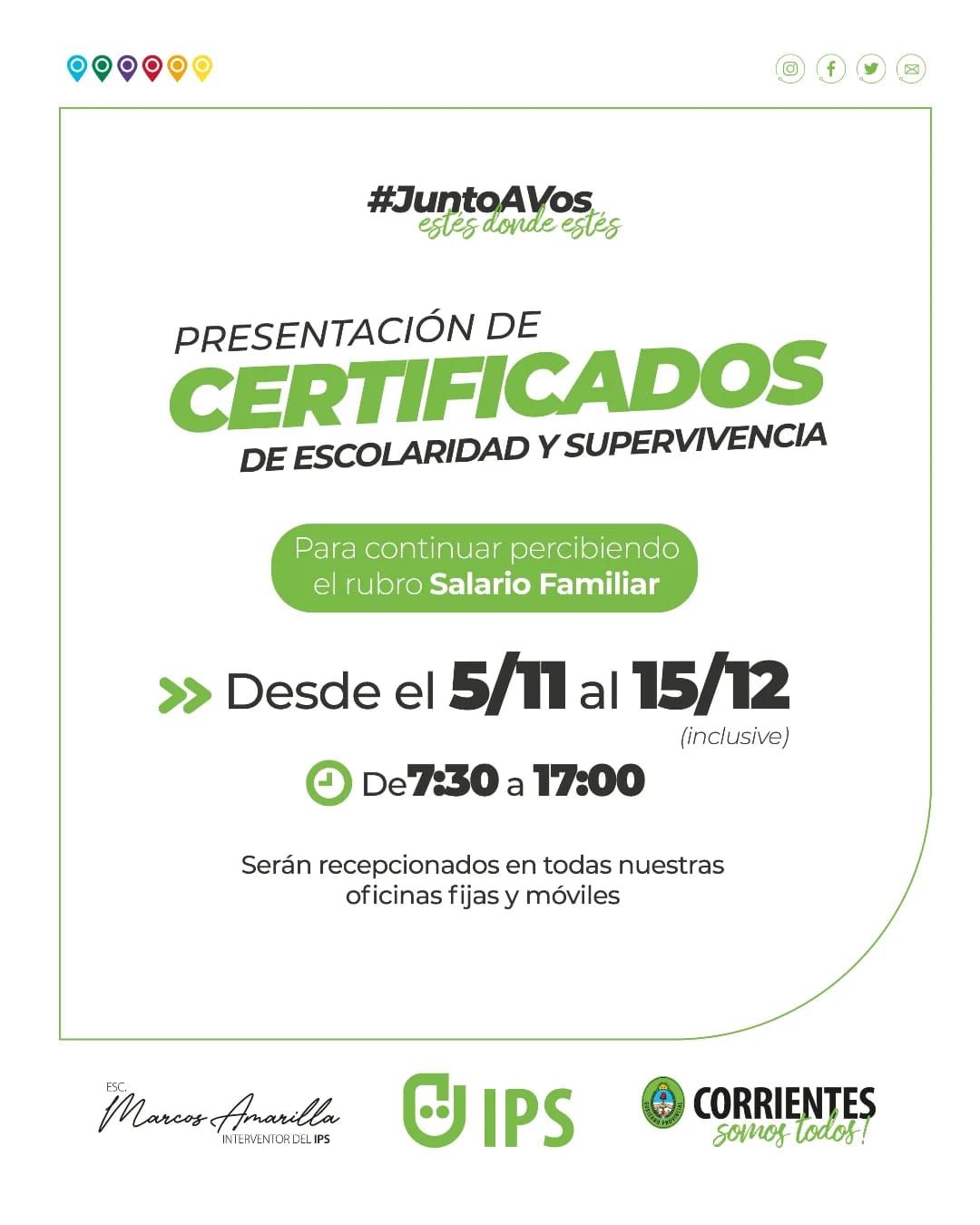 IPSmodifica y activa la recepción de documentación para los beneficiarios que perciben salario familiar