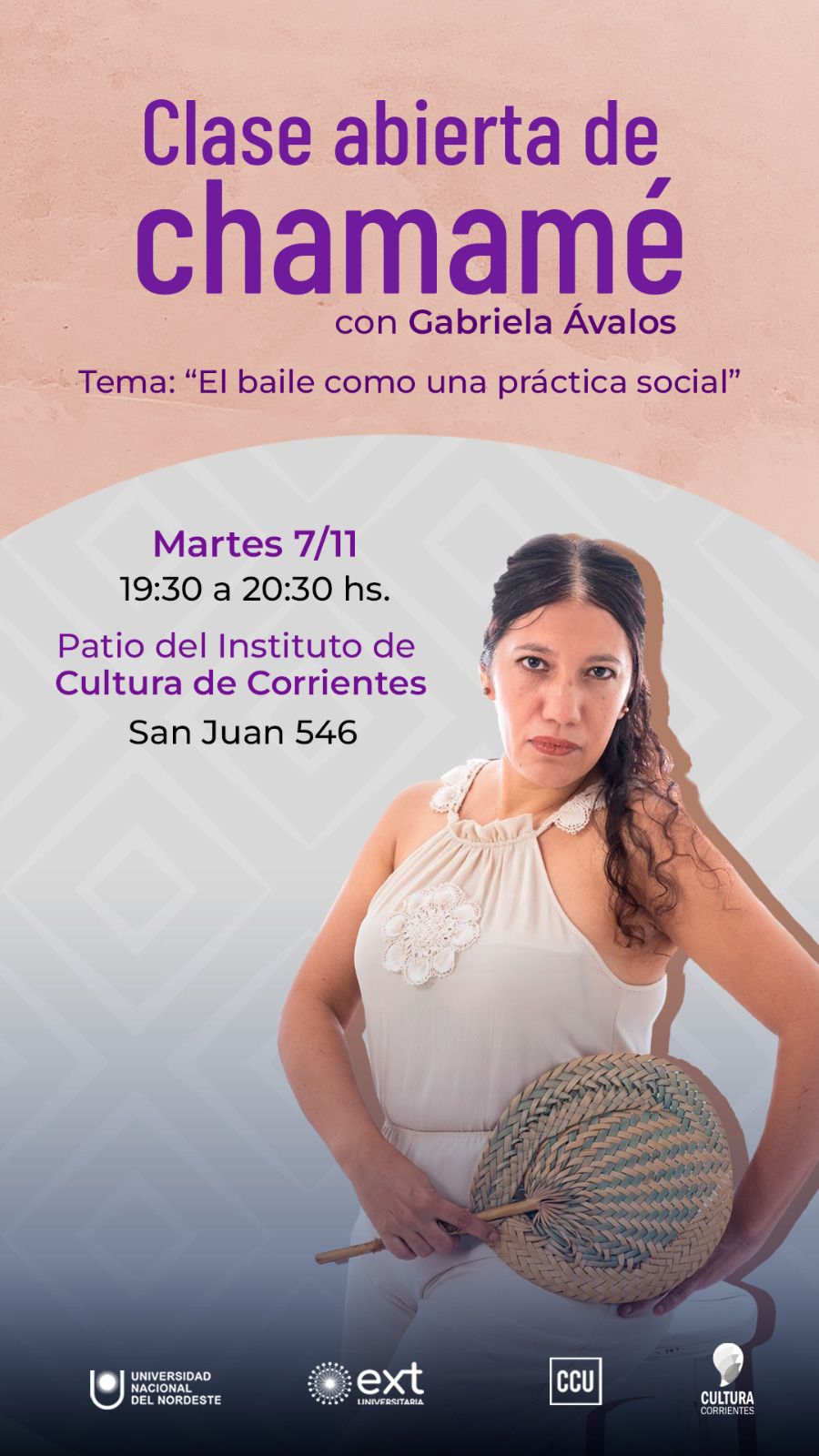 Clase abierta de Chamamé en el Instituto de Cultura