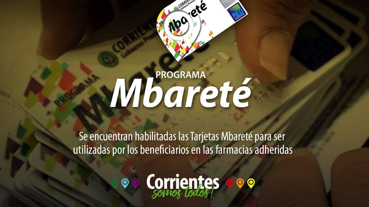 Se encuentran habilitadas las tarjetas Mbareté y Mamá Mbareté