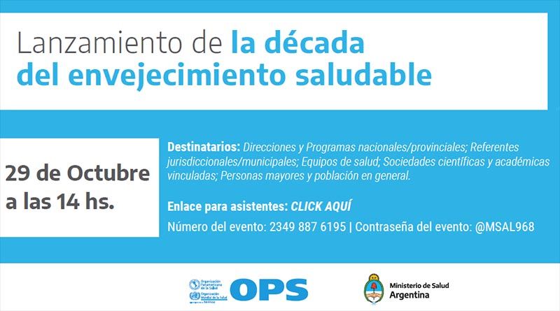 Presentación: “Década del Envejecimiento Saludable en Argentina”