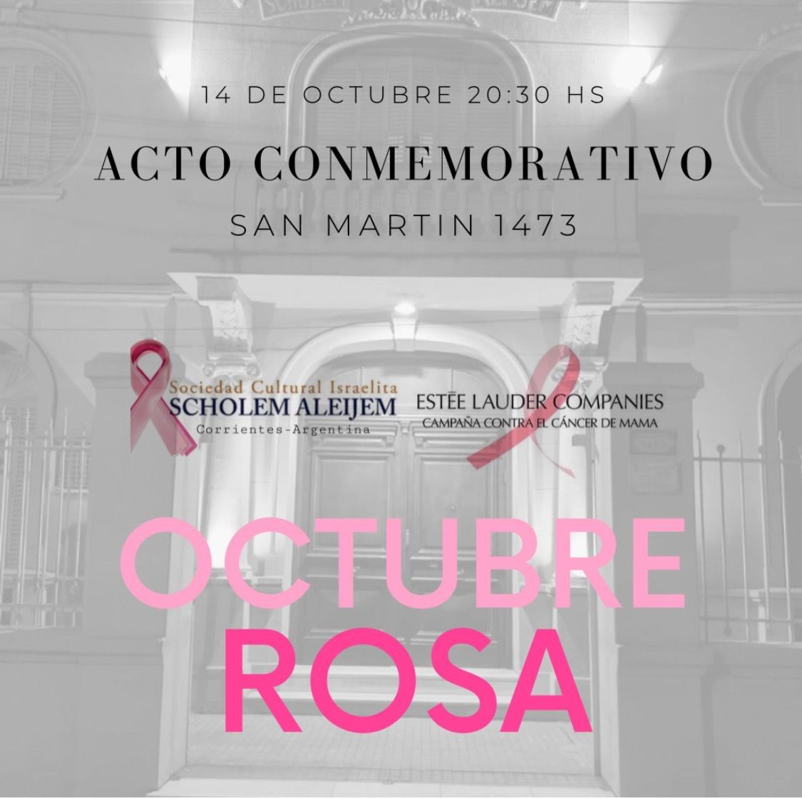 La Sociedad Israelita Scholem Aleijem se suma a la Campaña Contra el Cáncer de Mama