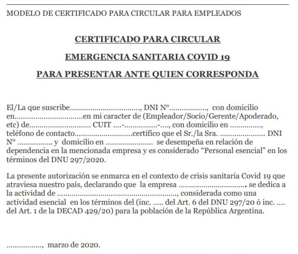 Oficial: Ya están habilitados los permisos de circulación